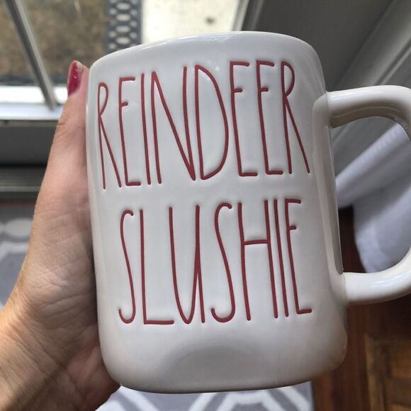 Rae Dunn Reindeer slushy large coffee mug missing top - Picture 5 of 6
